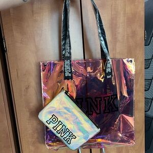 Victoria’s Secret Pink Holographic Tote